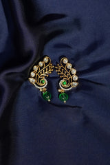 Earings - D24 - Gold - Green