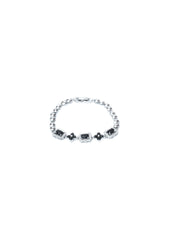Bracelet - D32 - Silver - Black