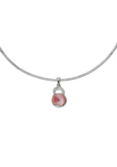 Pendant - D42- Silver - Pink