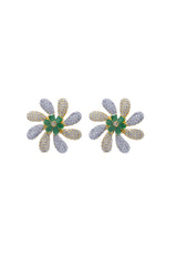 Earings - D51 - Gold - Green