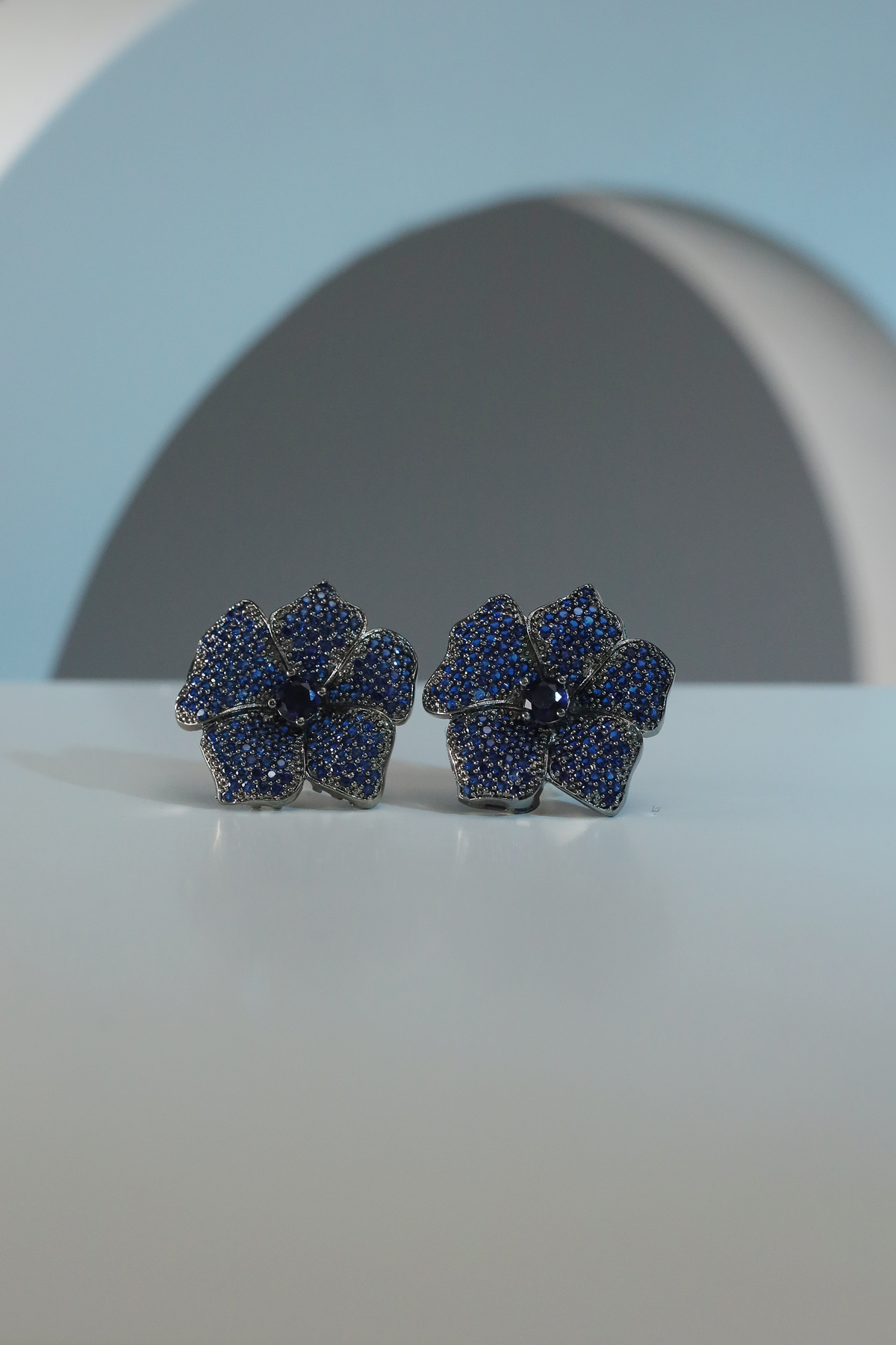 Earings - D3 - Silver - Blue