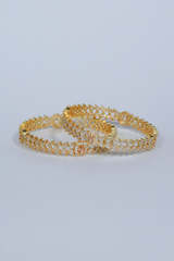 Bangles - 2 PC - D9 - Gold - Champagne