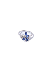 Ring - D172 - Silver - Blue