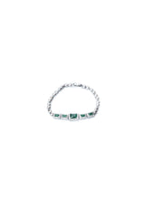 Bracelet - D25 - Silver - Green