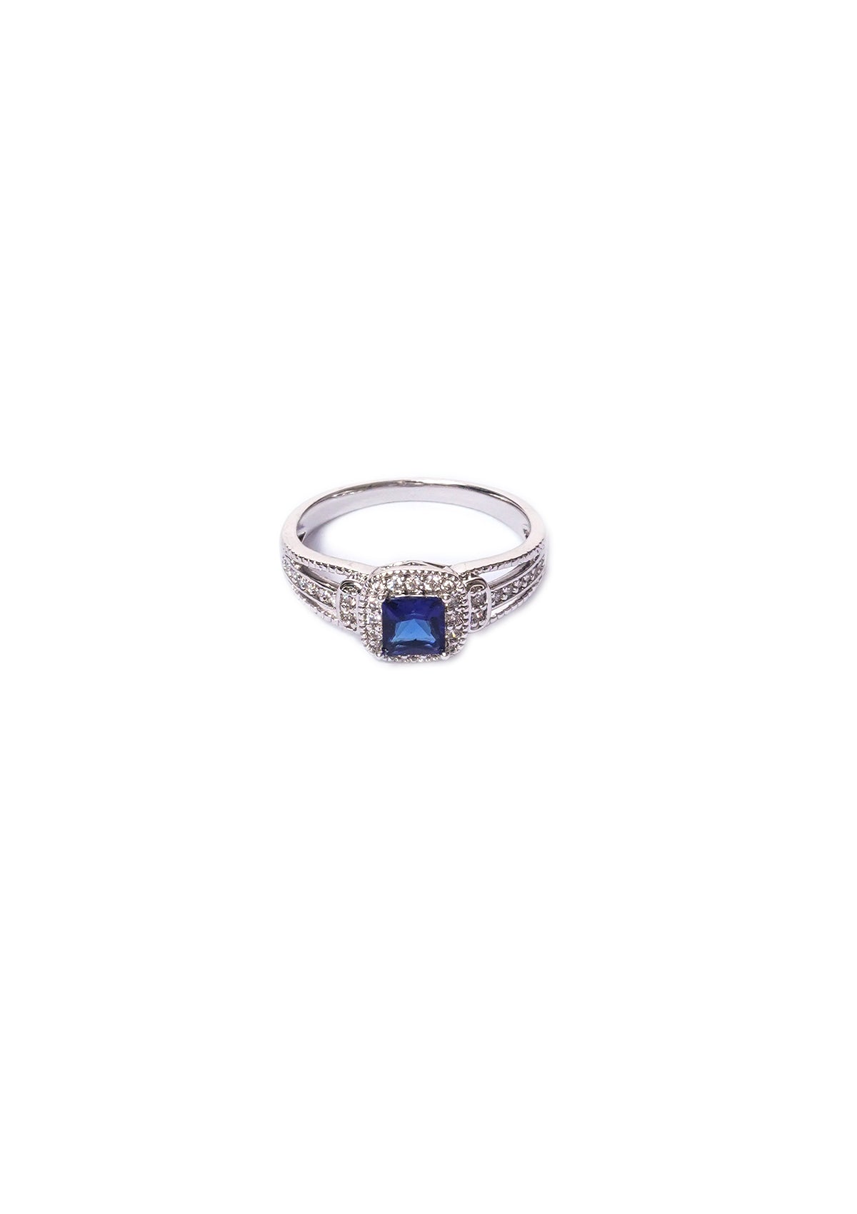 Ring - D68 - Silver - Blue