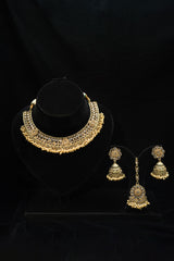 Necklace Set - D69 - Gold - Champagne