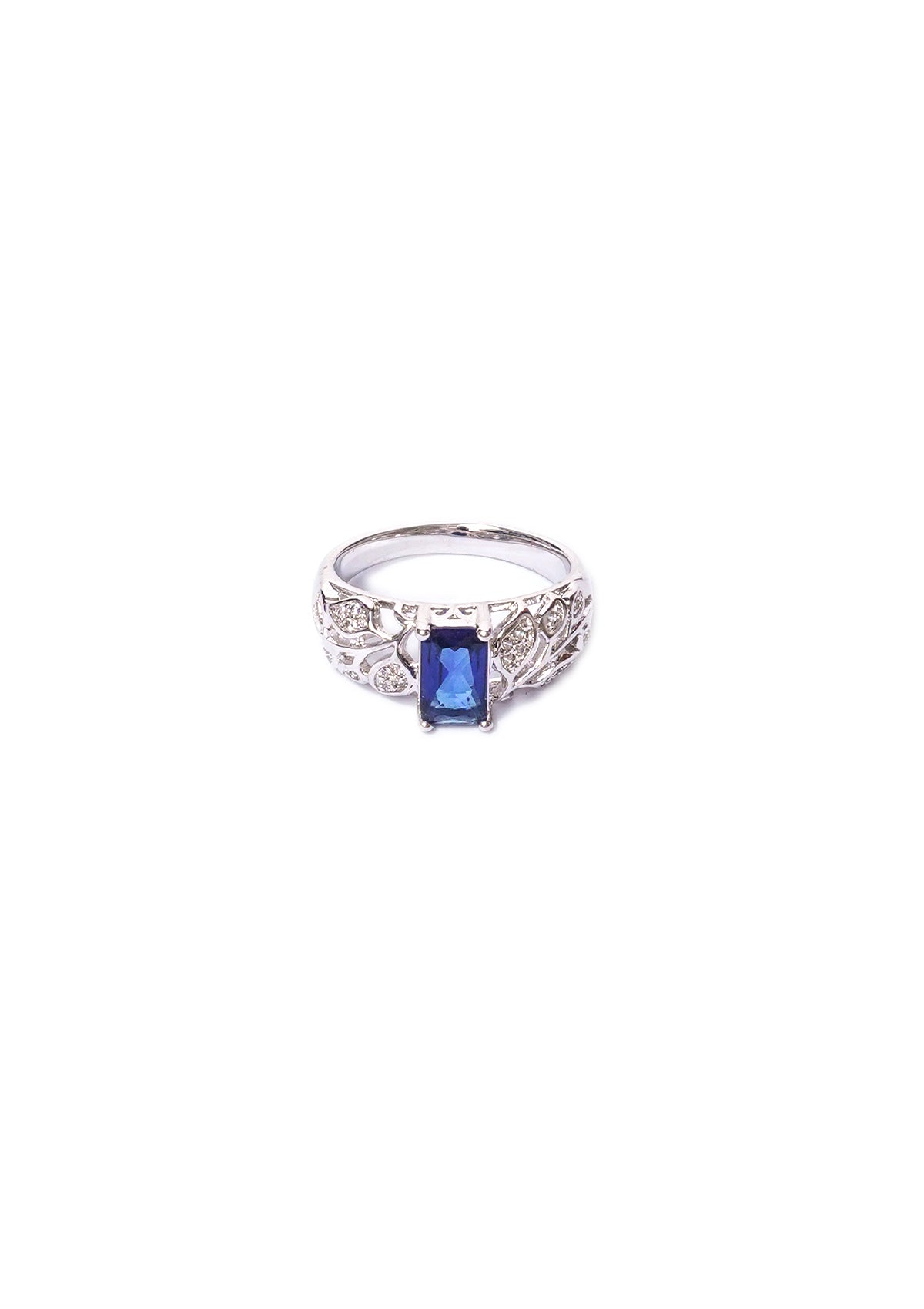 Ring - D74 - Silver - Blue