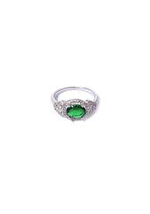 Ring - D85 - Silver - Green