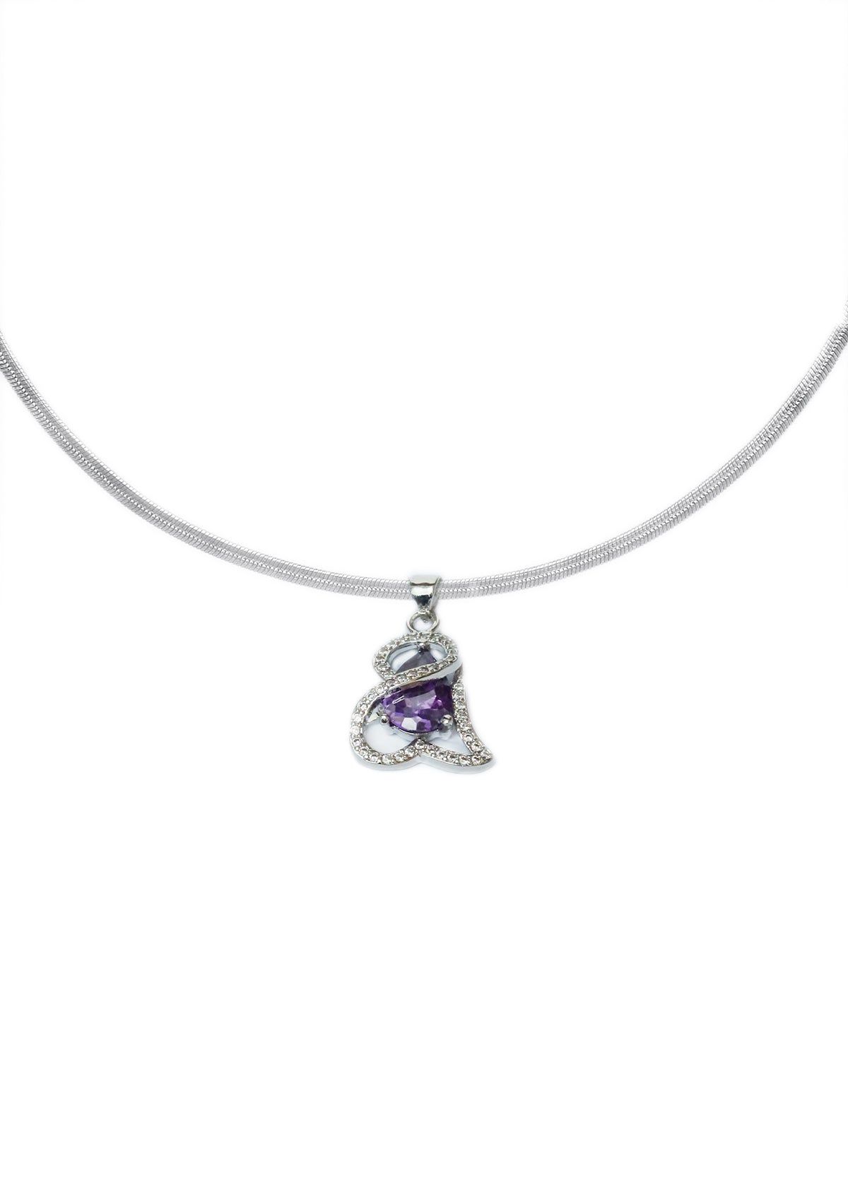 Pendant - D9 - Silver - Purple