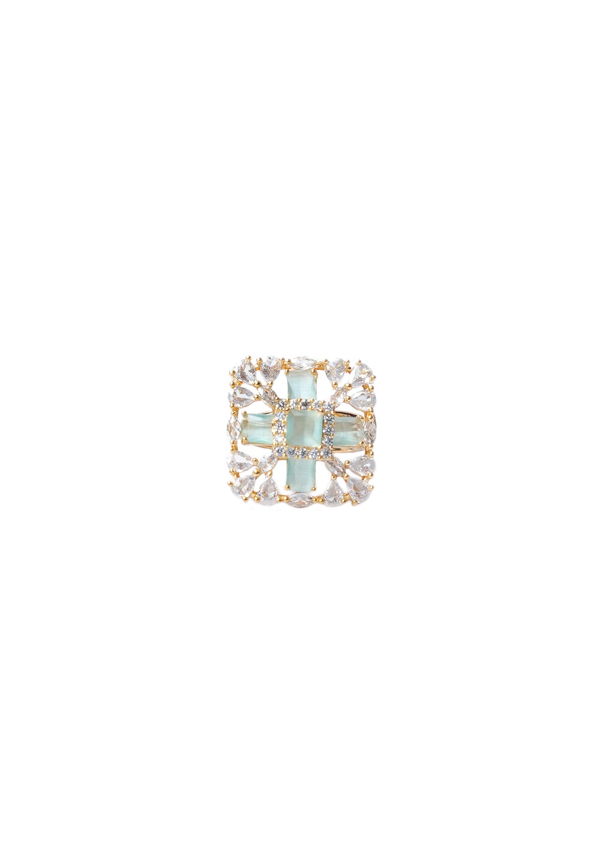 Ring - D16 - Gold - Mintgreen