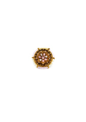 Ring - D200 - Gold - Mint Pink