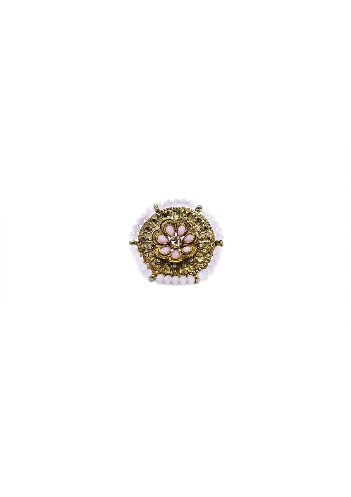 Ring - D200 - Gold - Mint Pink