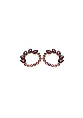 Earings - D155 - Gold - Ruby