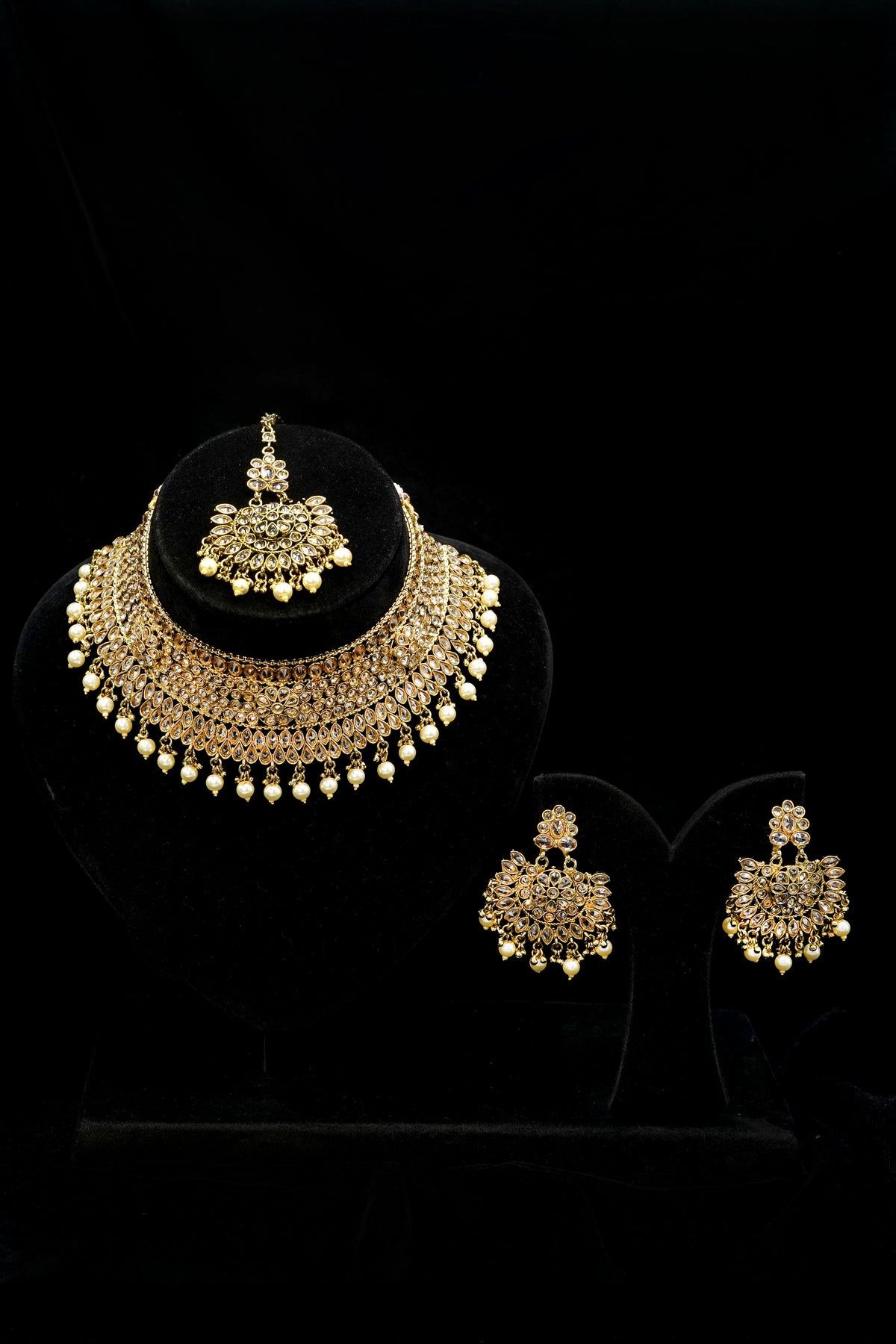 Necklace Set - D71 - Gold - Champagne