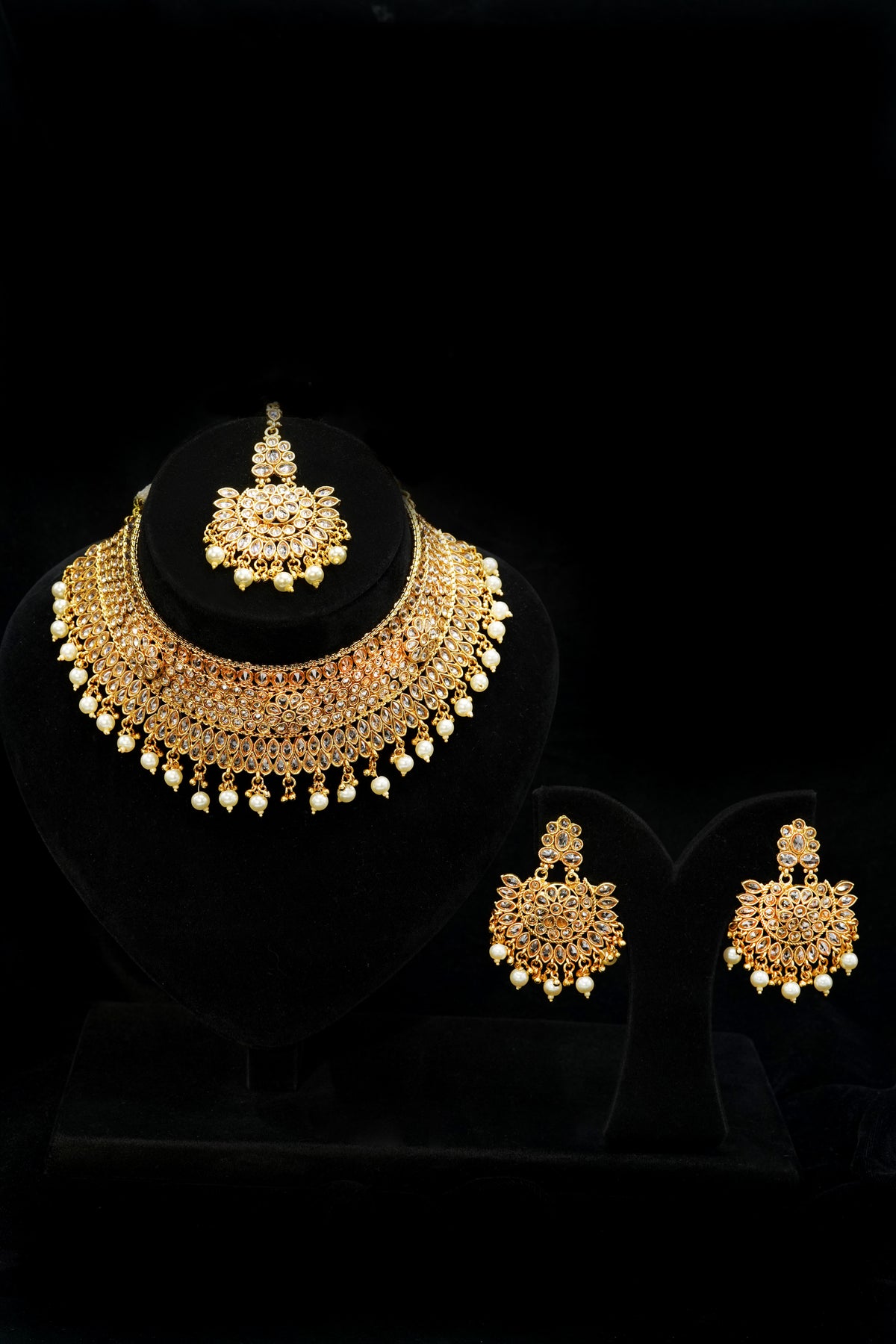 Necklace Set - D71 - Gold - Champagne